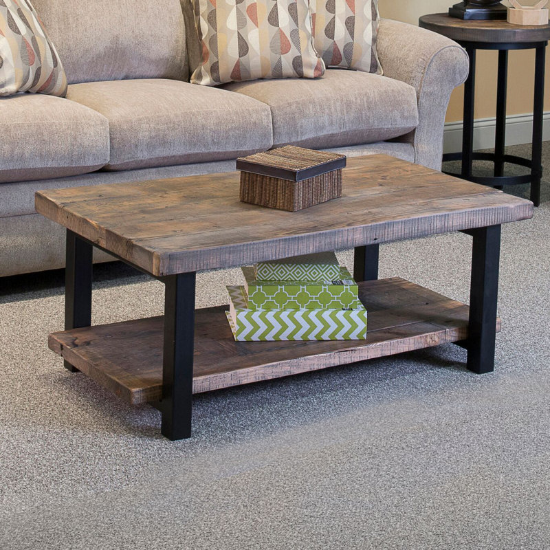 Loon Peak Somers 42" Wood/Metal Coffee Table & Reviews | Wayfair